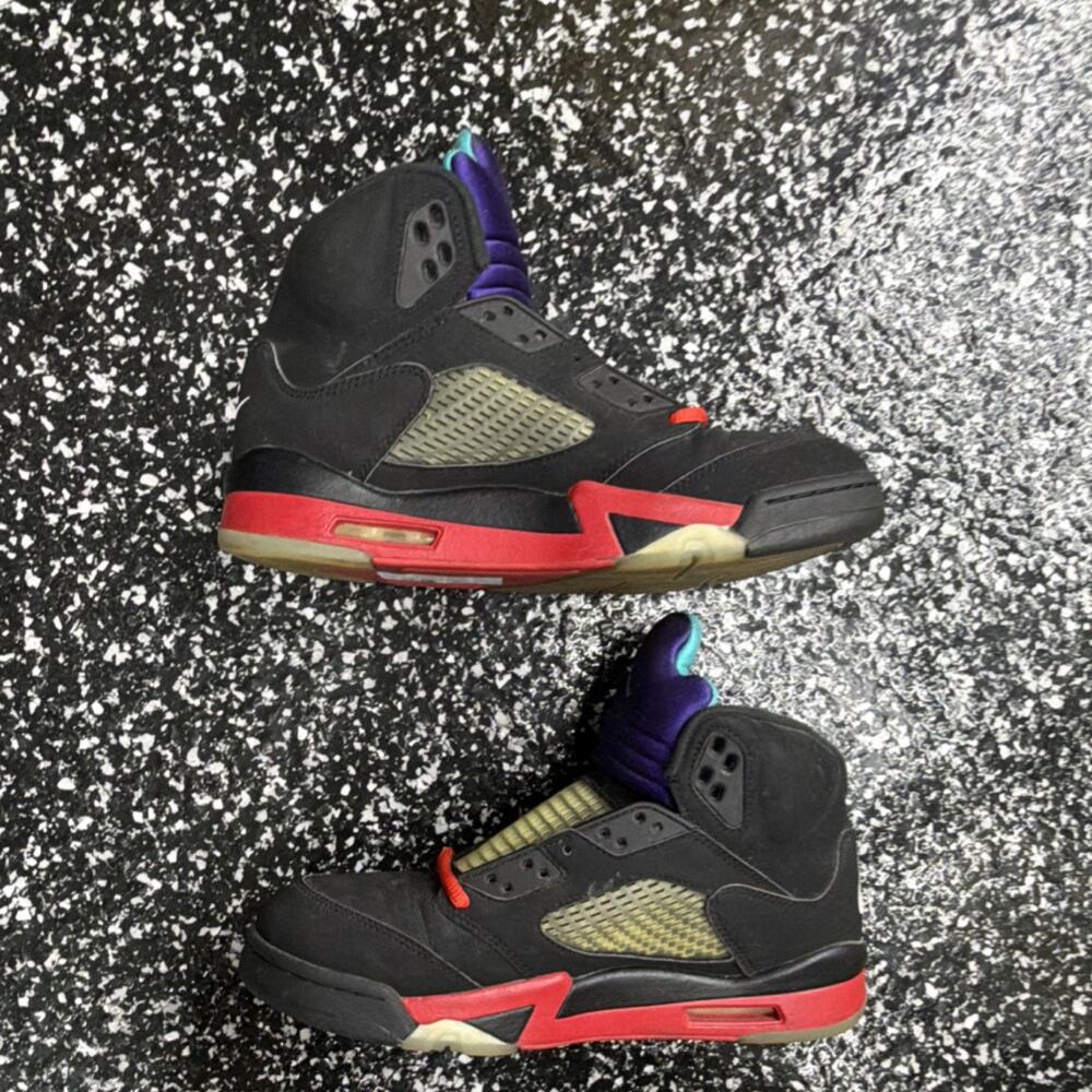 Jordan Air Jordan 5 Top 3 Black Red Men's Athletic Sneakers CZ1786-001 2020 - Picture 2 of 6